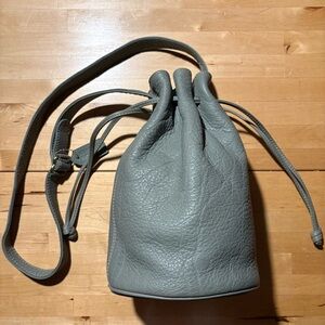 Coach Vintage Sonoma Small Drawstring Natural Grain Leather Bag Sea Green 4905